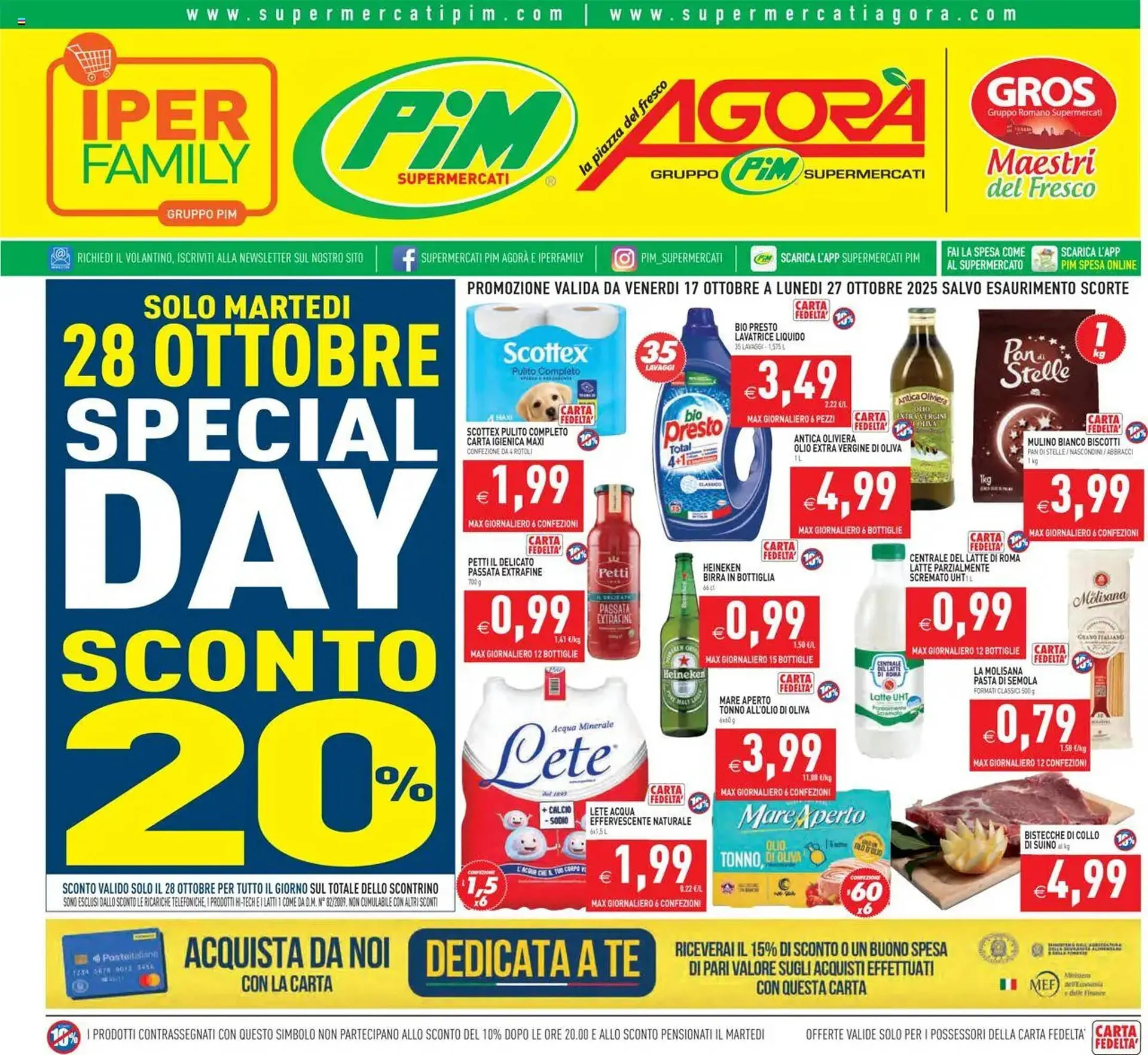 Volantino Pim Supermercati da 17 ottobre a 27 ottobre di 2025 - Pagina del volantino 1