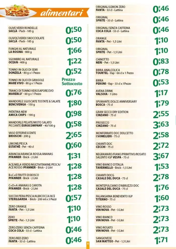 Sottocosto da 14 aprile a 19 aprile di 2025 - Pagina del volantino 4