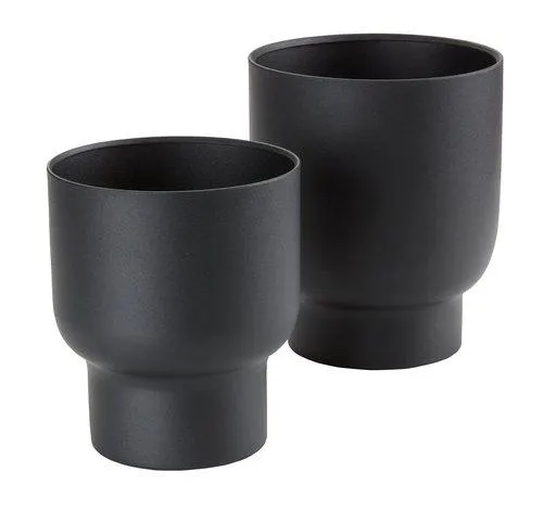 Garden planter SKADE D16/14 black set of 2