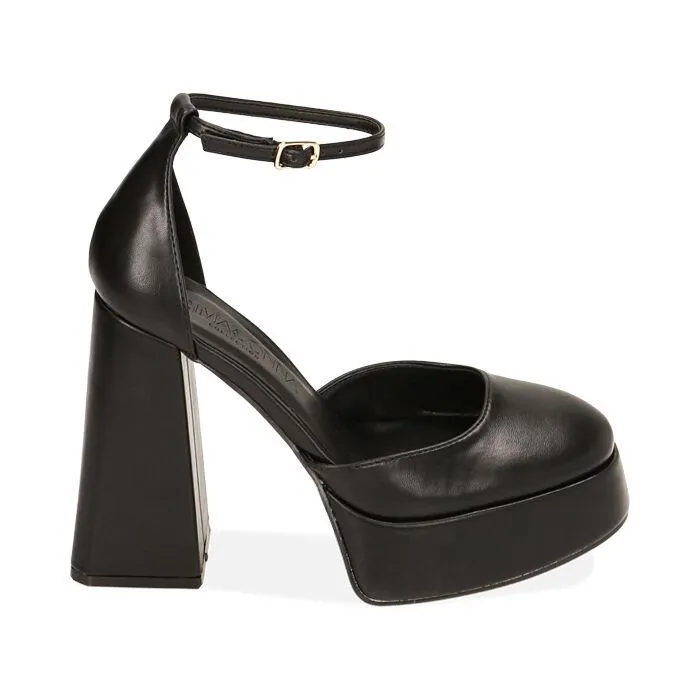 Décolleté platform nere, tacco 12 cm