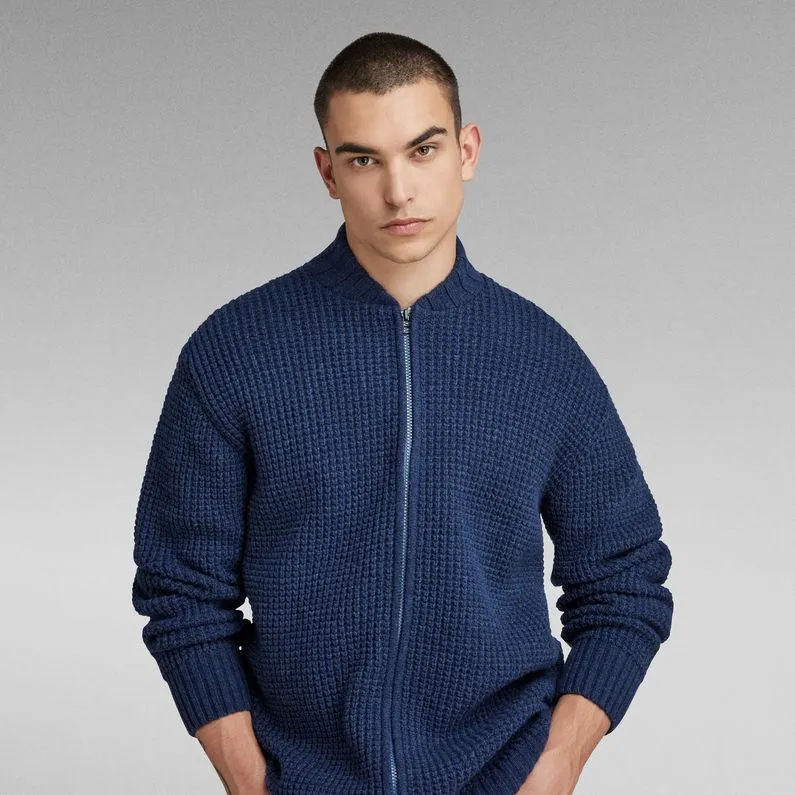 Chunky Zip Cardigan Knit