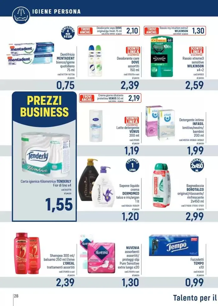 Catalogo Talento da 31 marzo a 20 aprile di 2025 - Pagina del volantino 28