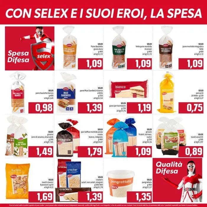 Con selex e i suoi eroi, la spesa e al sicuro. da 20 settembre a 31 dicembre di 2024 - Pagina del volantino 6