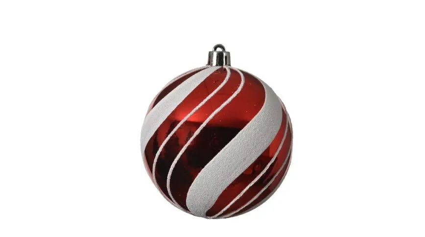 Turn Red&White sfera natalizia Ø8 cm