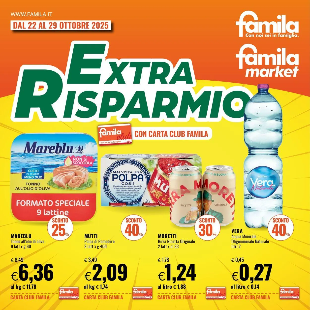 Famila Volantino attuale da 22 ottobre a 29 ottobre di 2025 - Pagina del volantino 1