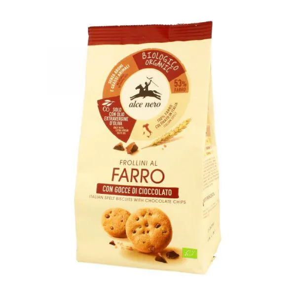 Alce Nero Frollini di farro con gocce di cioccolato bio gr. 300