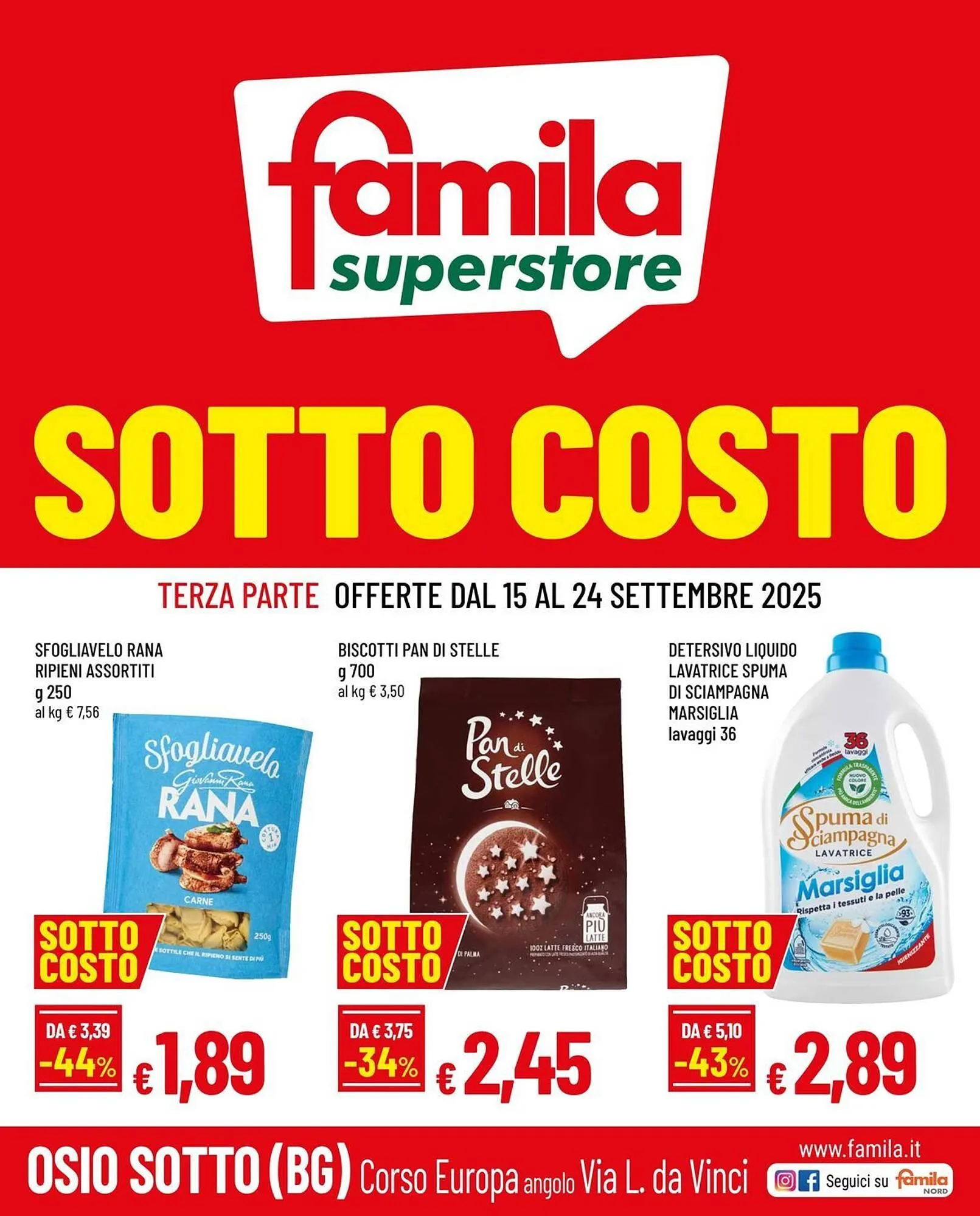Volantino Famila Superstore da 15 settembre a 24 settembre di 2025 - Pagina del volantino 1
