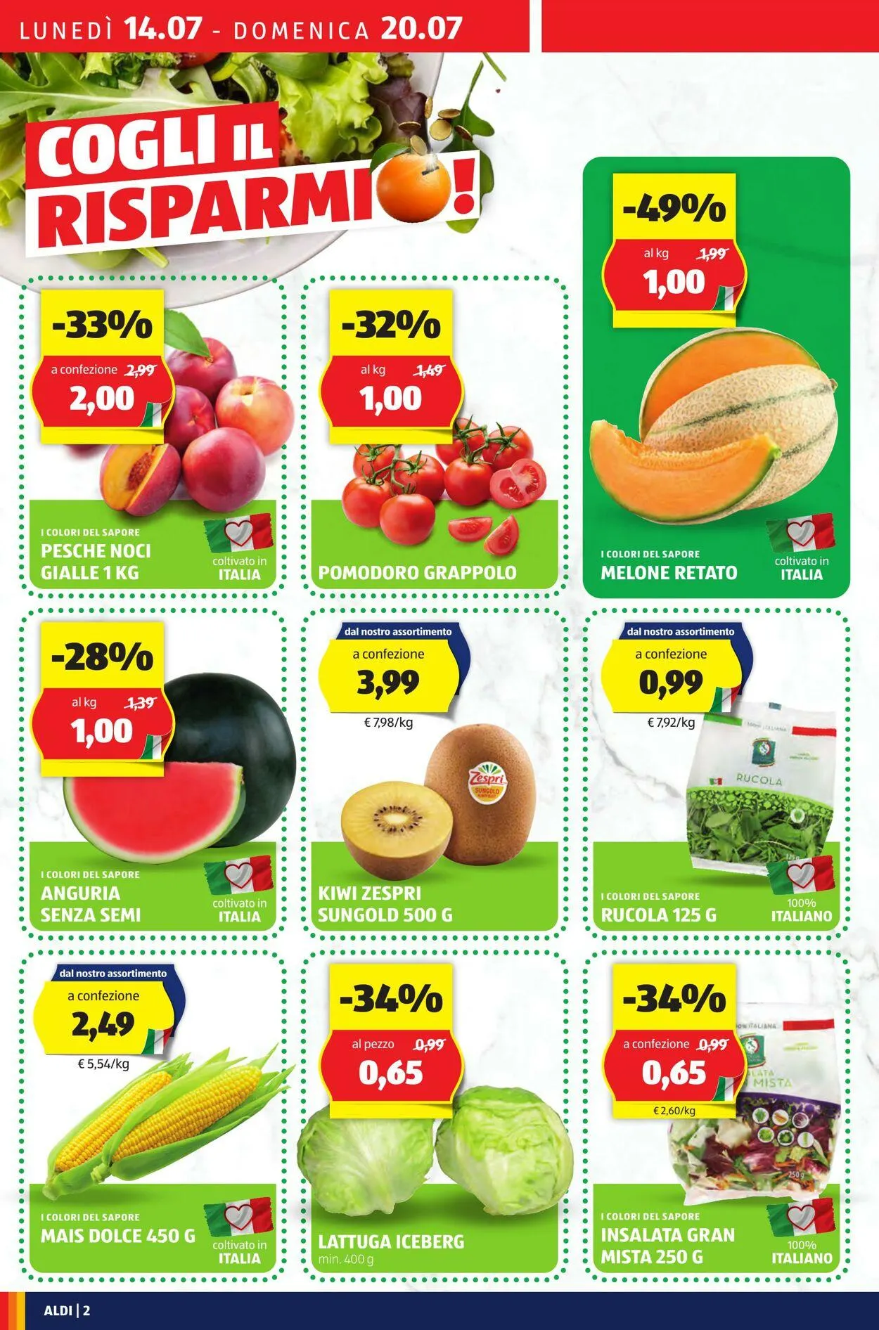 Aldi Volantino attuale da 14 luglio a 20 luglio di 2025 - Pagina del volantino 2