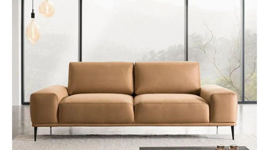 Golden divano 3 posti in tessuto camel