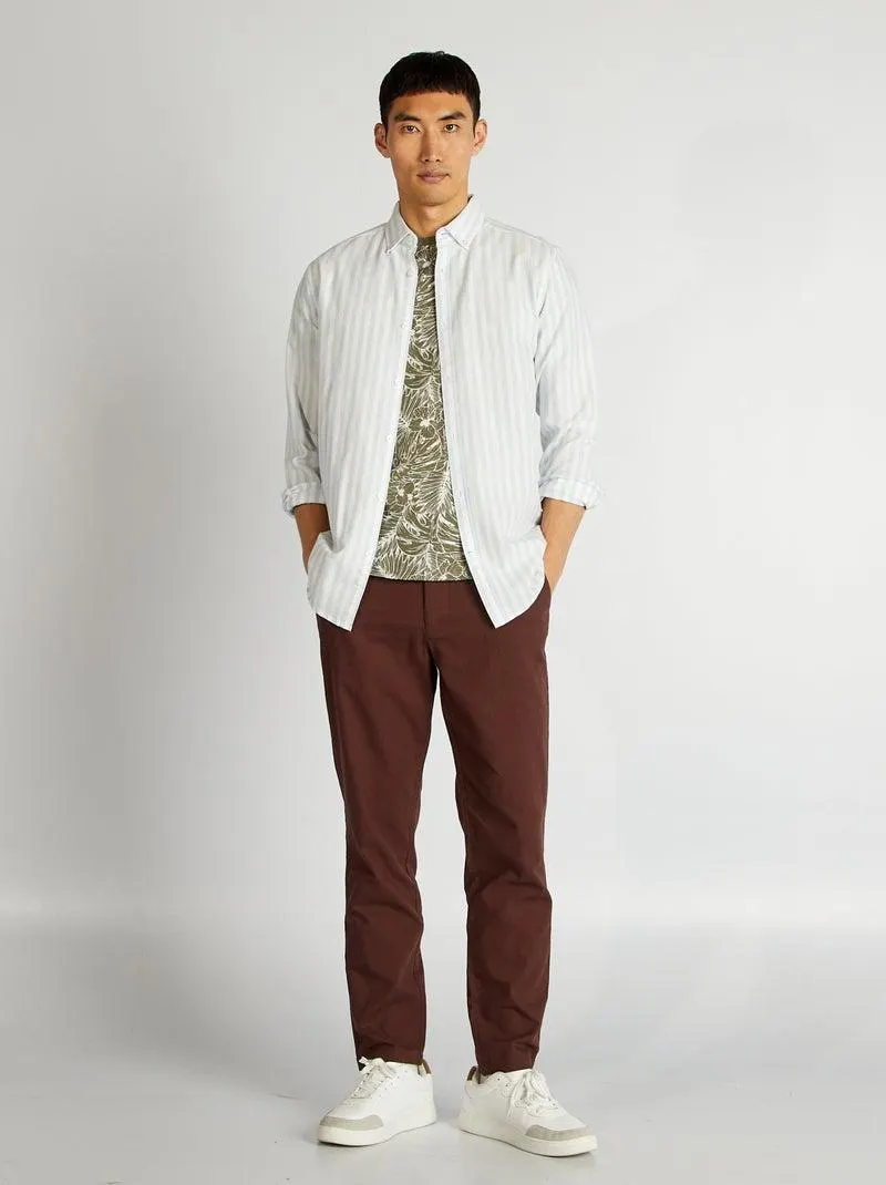 Pantaloni chino - MARRONE