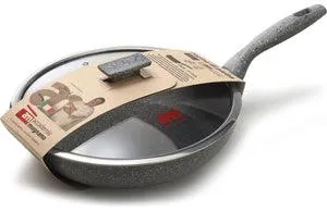 Padella antiaderente con coperchio in vetro Regina di pietra Induction