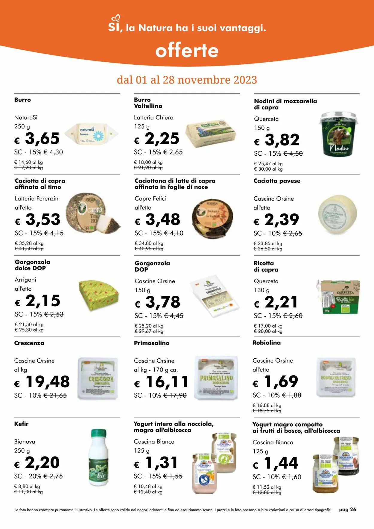 Natura Sì Volantino attuale da 25 ottobre a 8 novembre di 2023 - Pagina del volantino 26