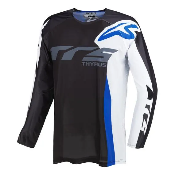 Maglia da cross Apex Stretch Vulcan Nero/Bianco/Blu