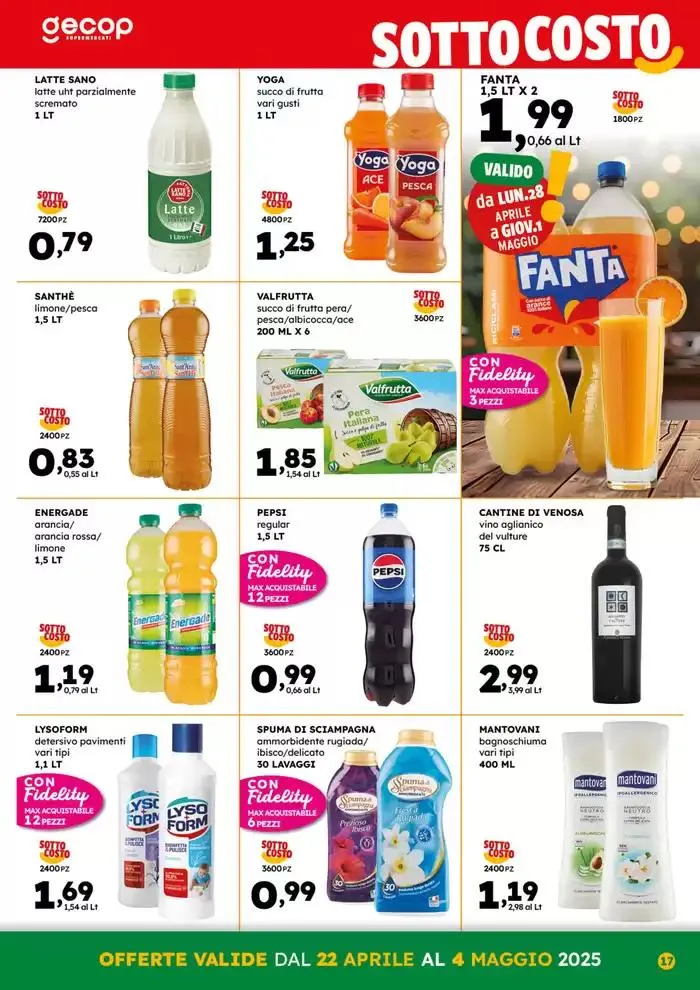 Sottocosto Freschi da 22 aprile a 4 maggio di 2025 - Pagina del volantino 17