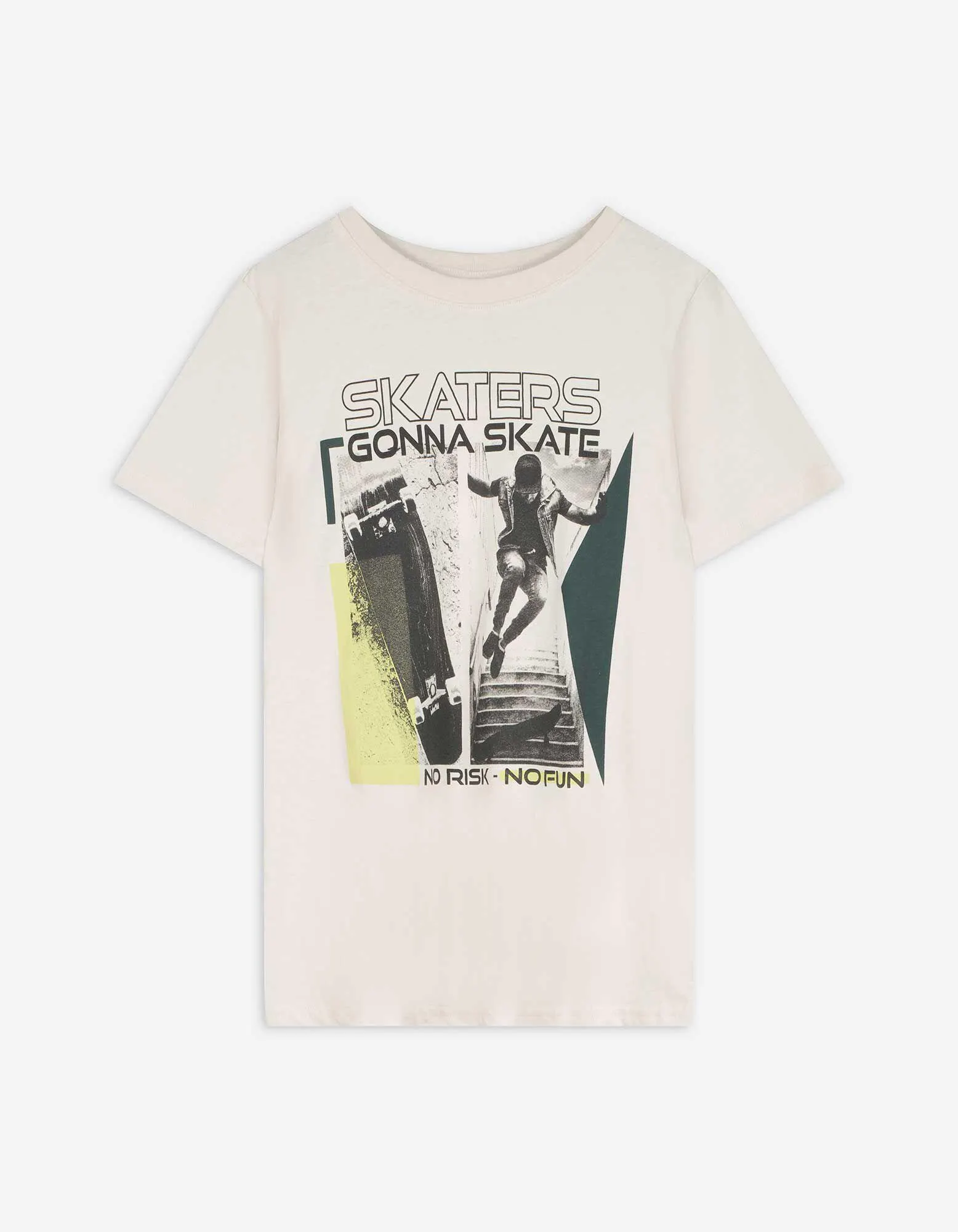 T-shirt - Stampa frontale - beige