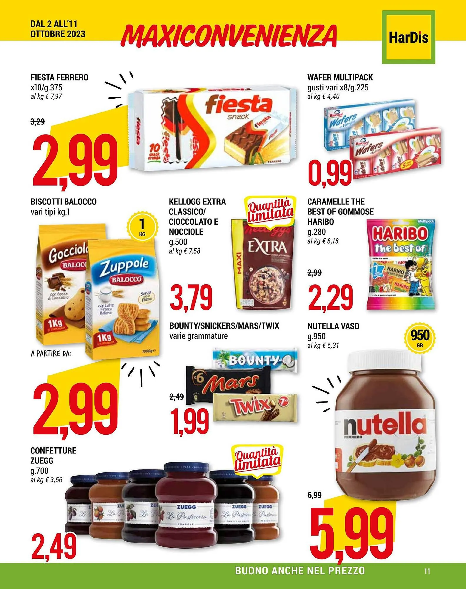 Volantino Hardis da 2 ottobre a 11 ottobre di 2023 - Pagina del volantino 11