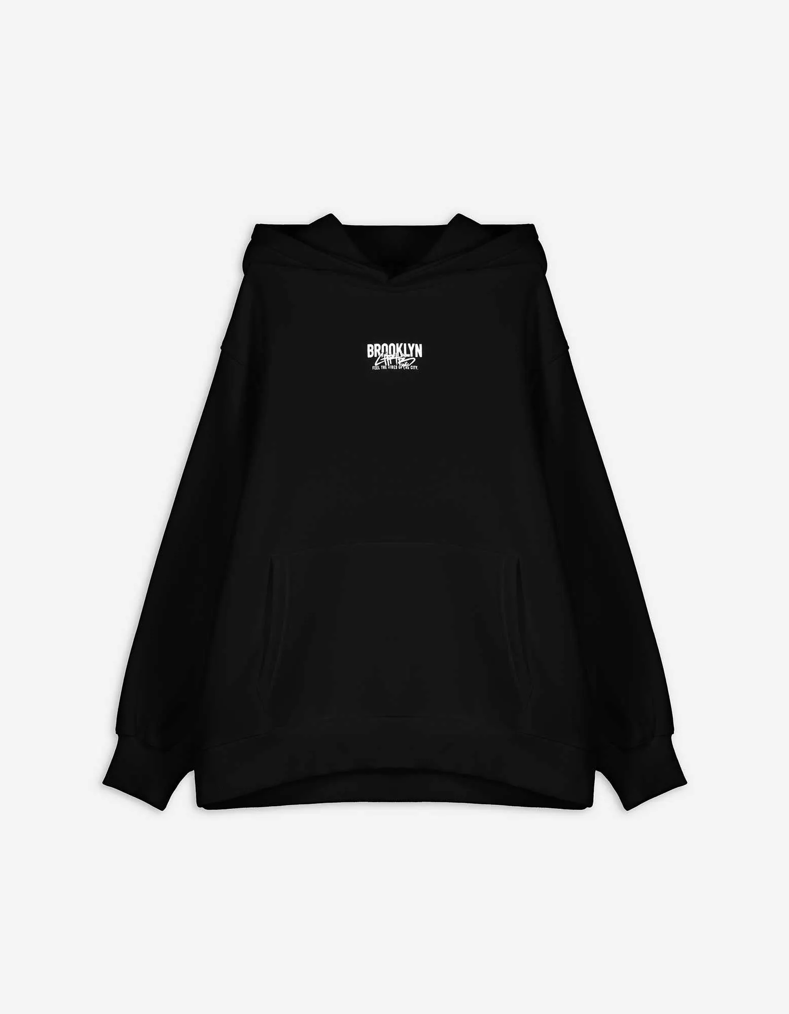 Felpa con cappuccio - Oversized Fit - nero