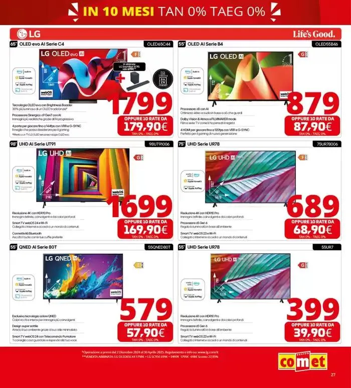 Zero scusa, tasso zero da Comet! da 3 aprile a 16 aprile di 2025 - Pagina del volantino 27