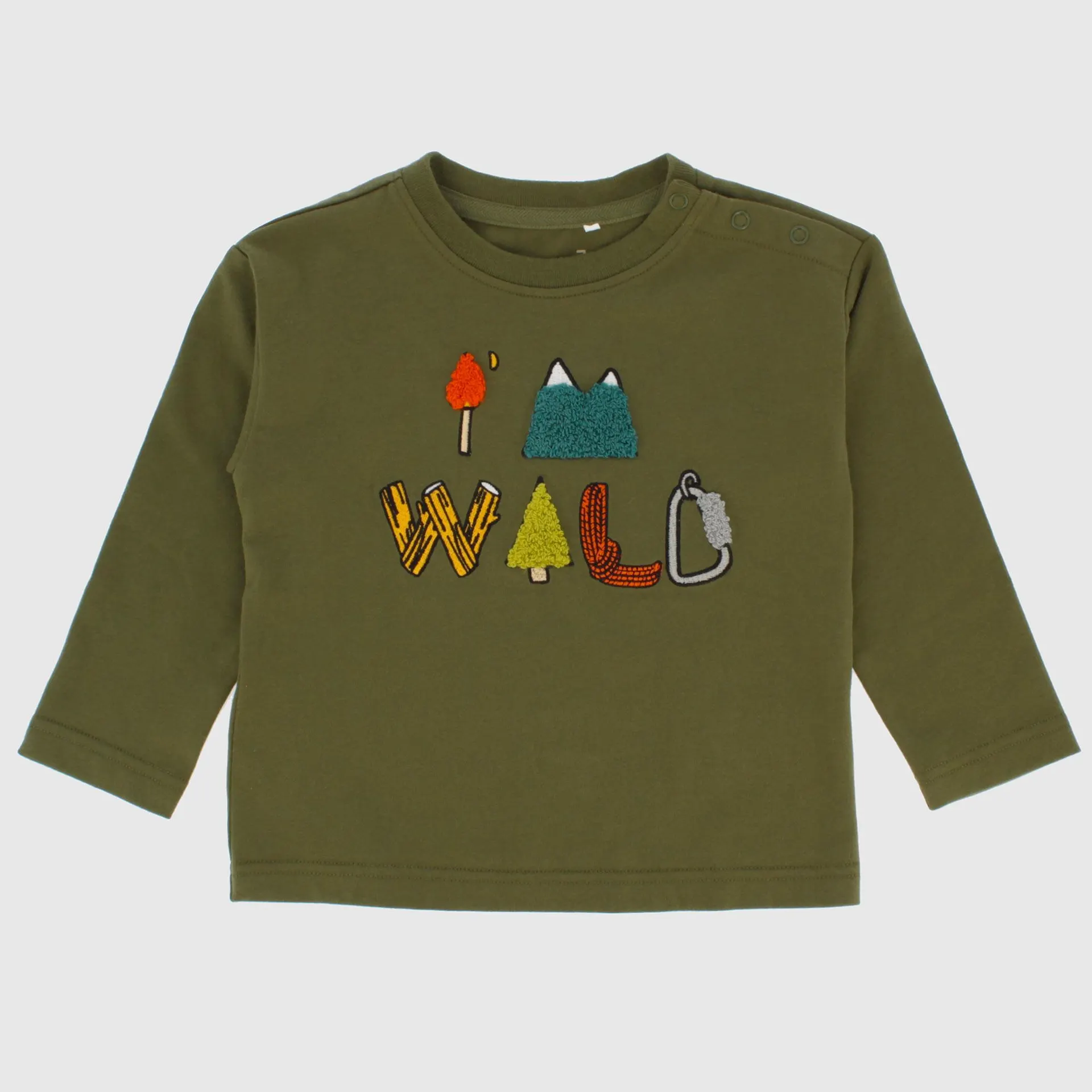 Maglietta oversize in jersey da bambino, verde