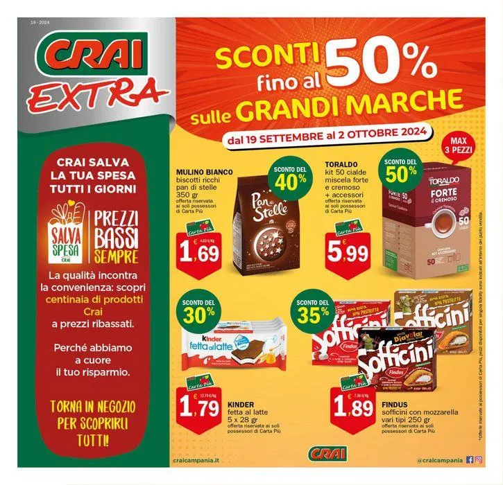 Sconto fino al 50% da 19 settembre a 2 ottobre di 2024 - Pagina del volantino 1