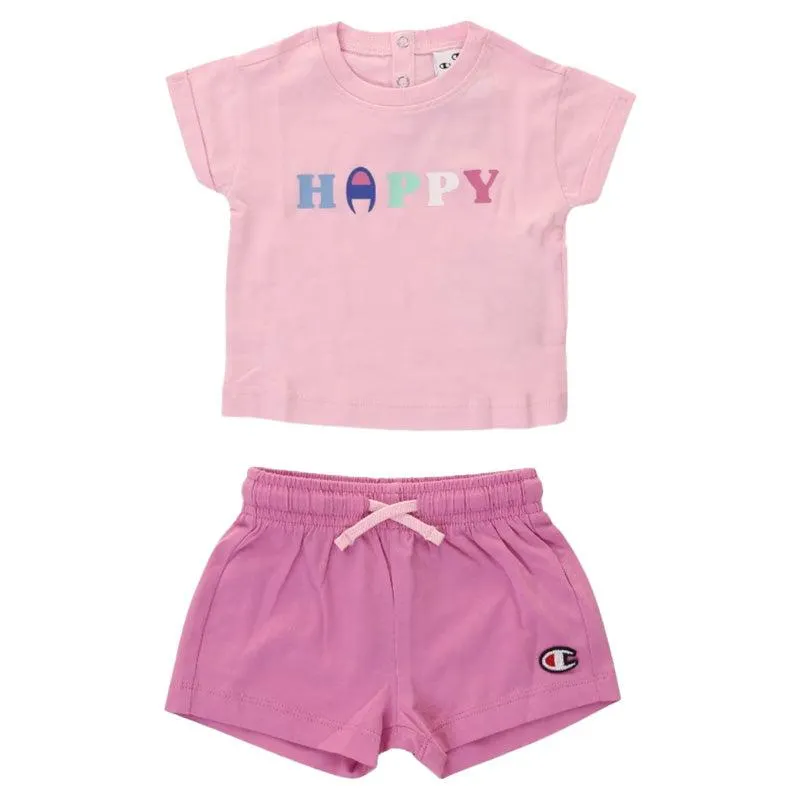 Completo bambina t-shirt e pantaloncino