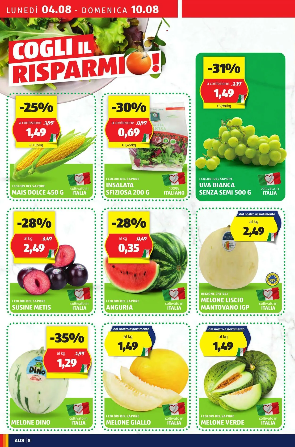 Aldi Volantino attuale da 4 agosto a 10 agosto di 2025 - Pagina del volantino 8