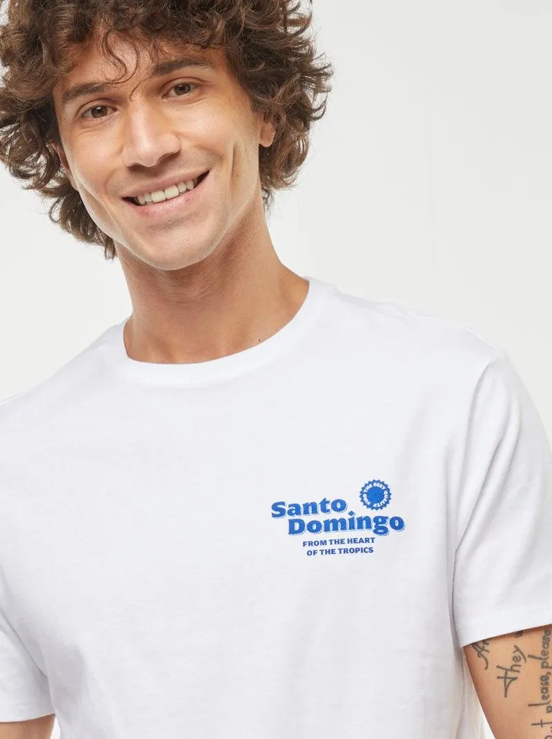 T-shirt stampata a maniche corte - Bianco