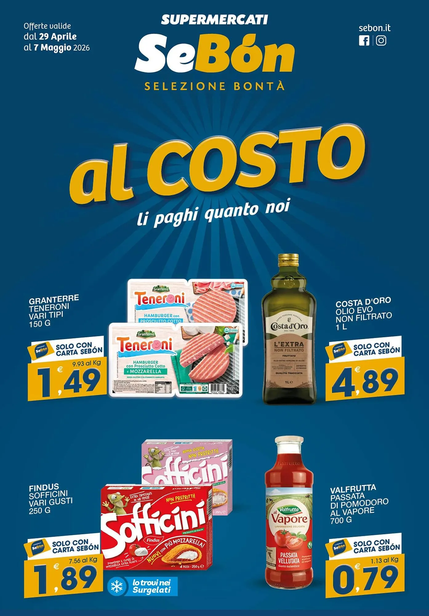Volantino SeBón Supermercati da 29 aprile a 7 maggio di 2026 - Pagina del volantino 1