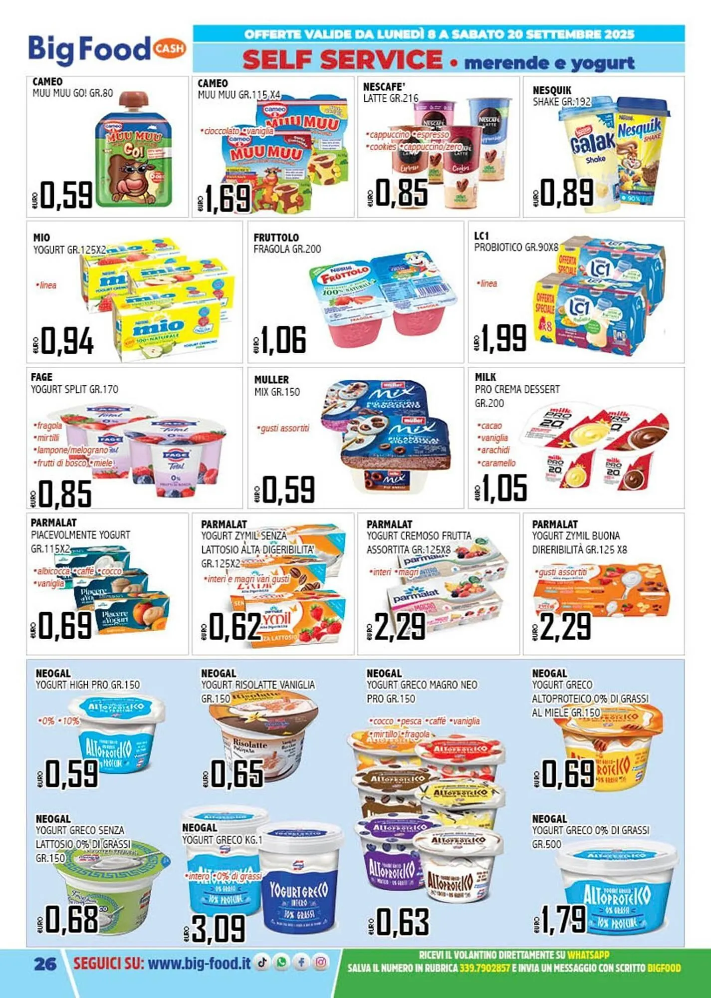 Volantino Big Food da 8 settembre a 20 settembre di 2025 - Pagina del volantino 26