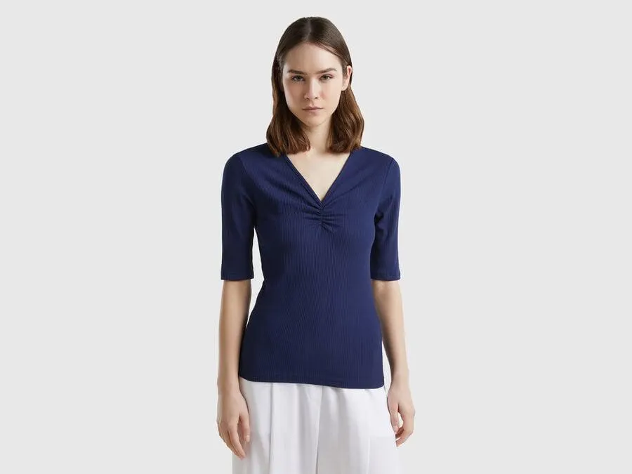 Maglietta scollo a V slim fit