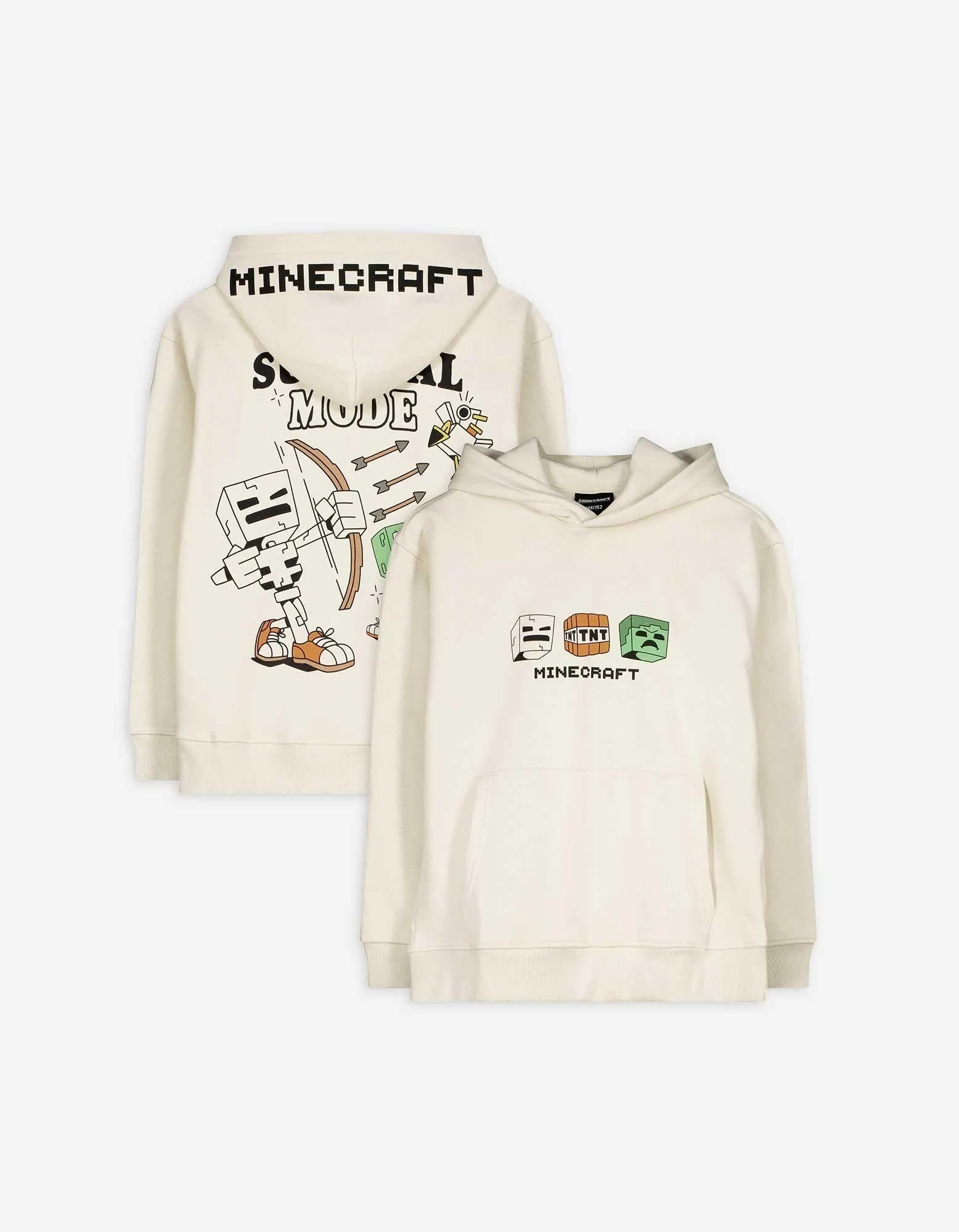Felpa con cappuccio - Minecraft - beige