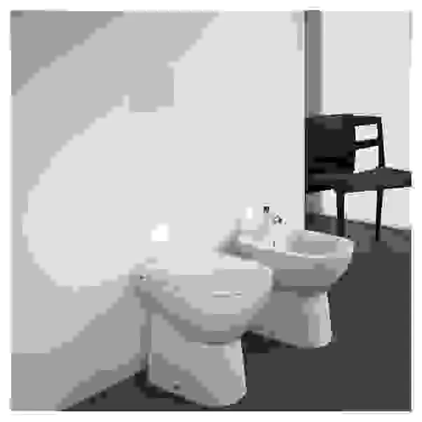 Copriwater is i life a-venta-gemma in termoindurente bianco con cerniere in metallo