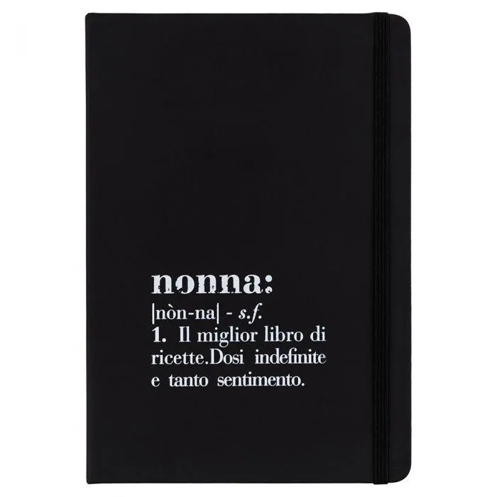 Taccuino con scritta, copertina rigida, nero, Victionary