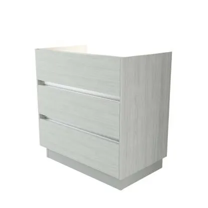 Base porta lavabo 3 cass. con appoggio a terra 84x50x85 cm effetto legno