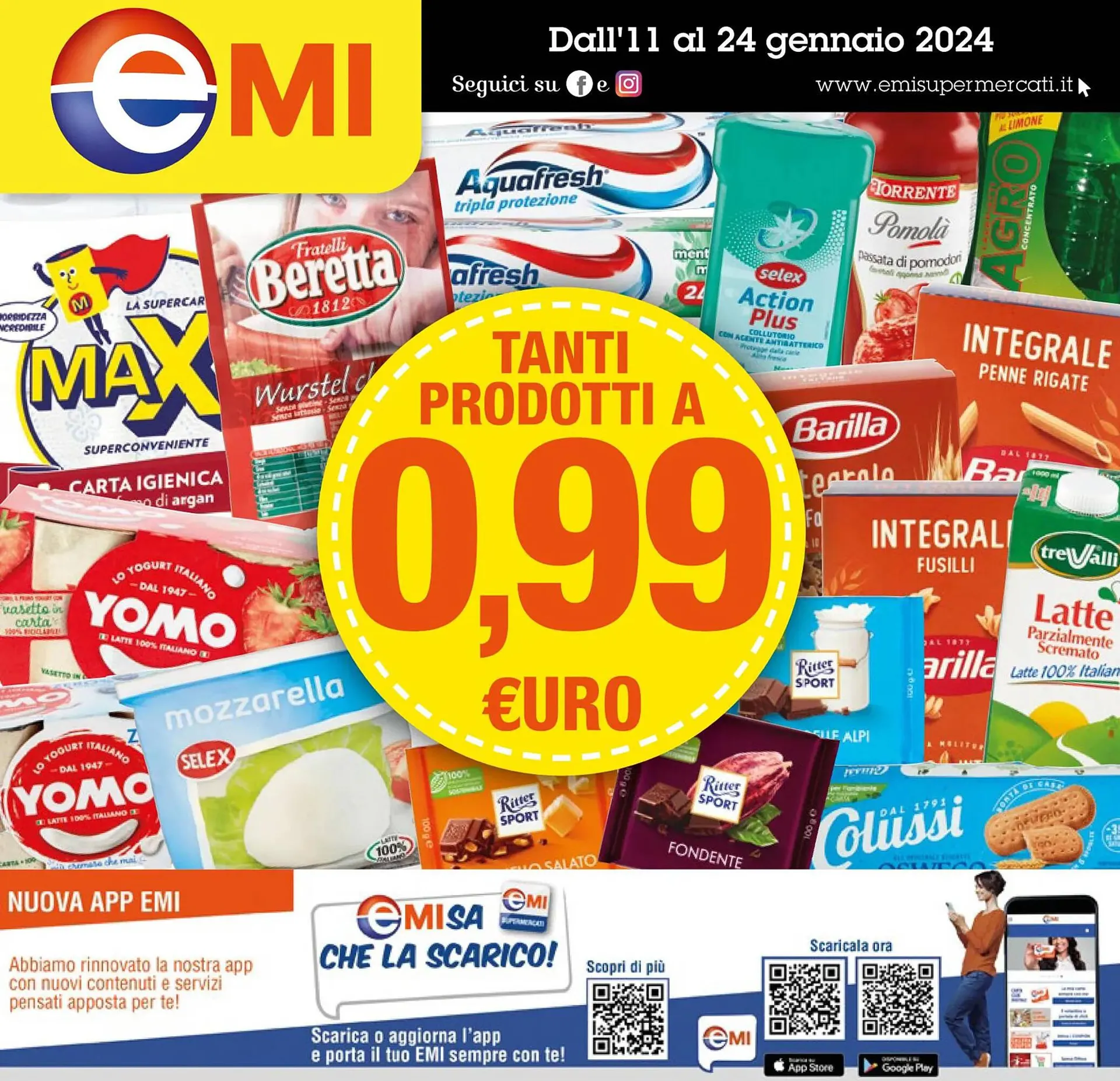 Volantino Emi Supermercati da 11 gennaio a 24 gennaio di 2024 - Pagina del volantino 1
