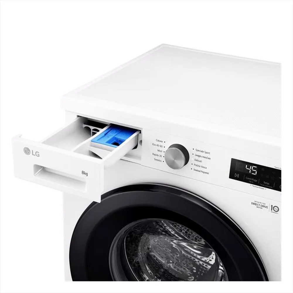 LG - Lavatrice AI DD F4NX1008NWK SERIE X1 8kg Classe A-Essence White