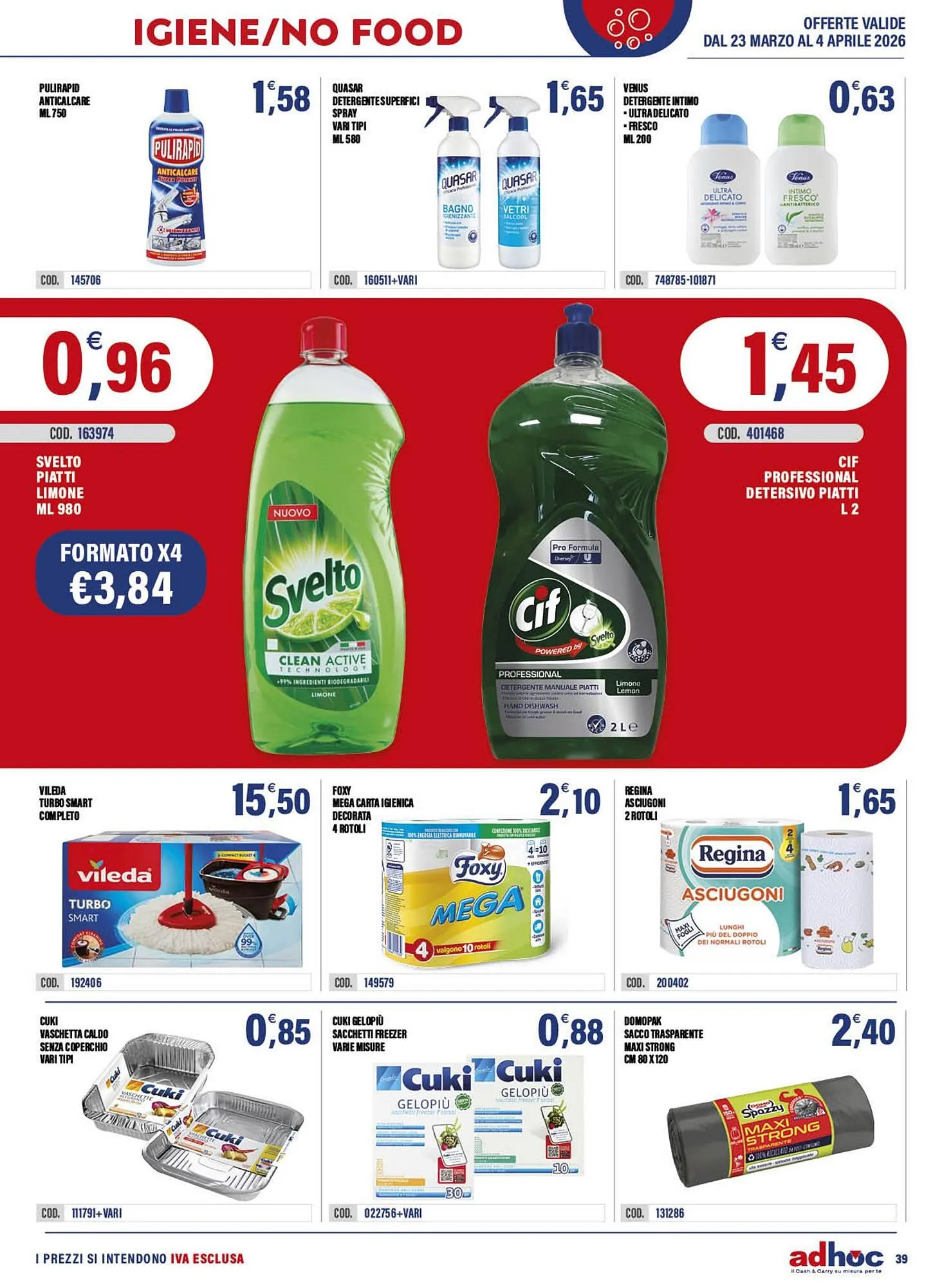 Volantino Adhoc da 23 marzo a 4 aprile di 2026 - Pagina del volantino 39