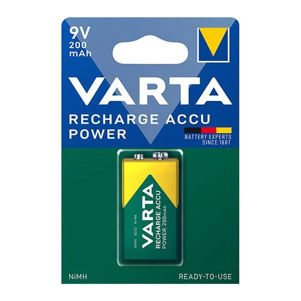 Batteria ricaricabile VARTA 9V 6HR61 – 200 mAh Ready to Use