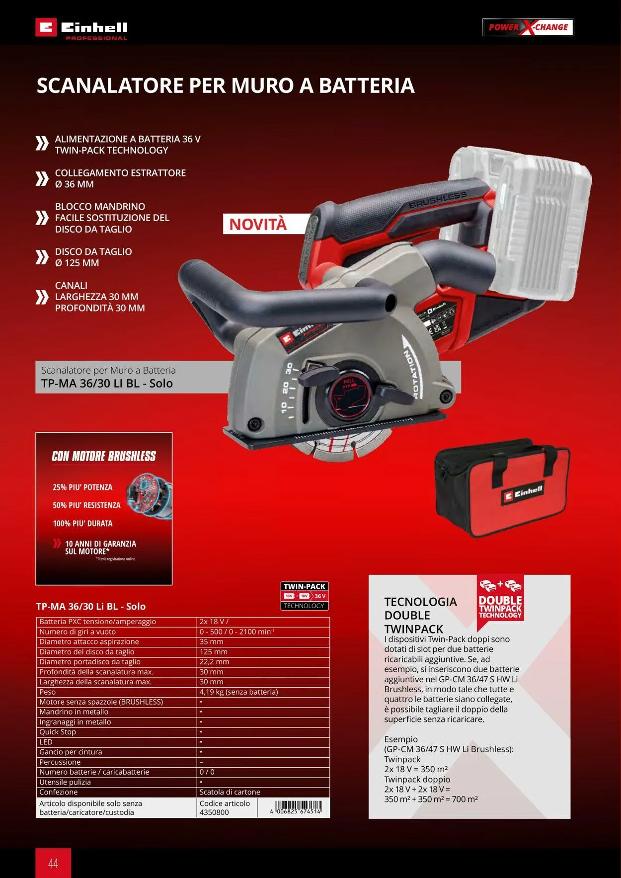 Einhell da 17 giugno a 17 dicembre di 2025 - Pagina del volantino 44