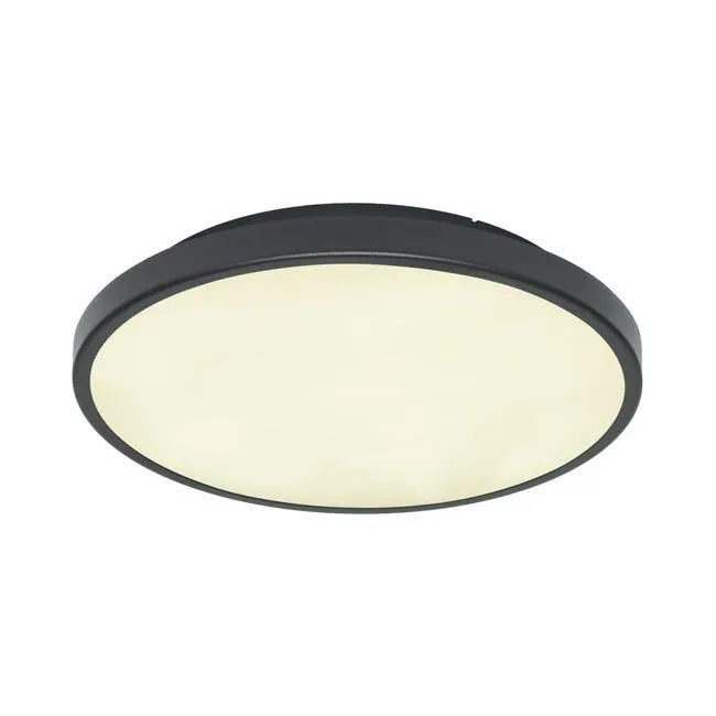 Plafoniera LED Pano Ø 30 cm nero IP44 bianco naturale, 2100 lumen INSPIRE