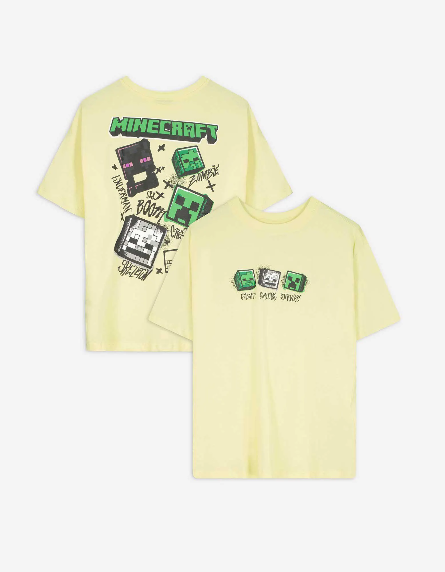 T-shirt - Minecraft - giallo chiaro