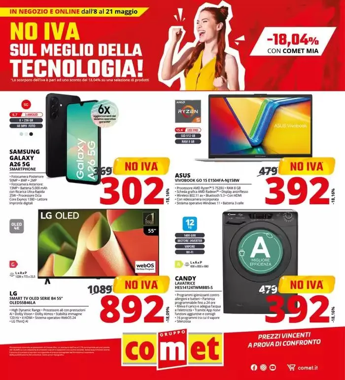 No IVA sul meglio della tecnologia! da 8 maggio a 21 maggio di 2025 - Pagina del volantino 1