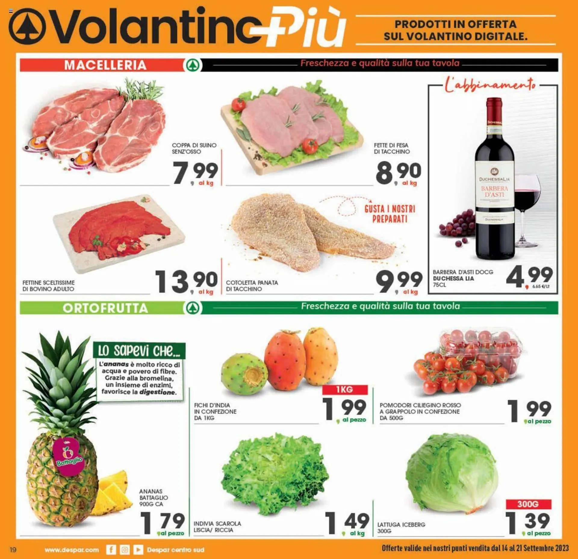 Volantino Eurospar da 14 settembre a 21 settembre di 2023 - Pagina del volantino 19
