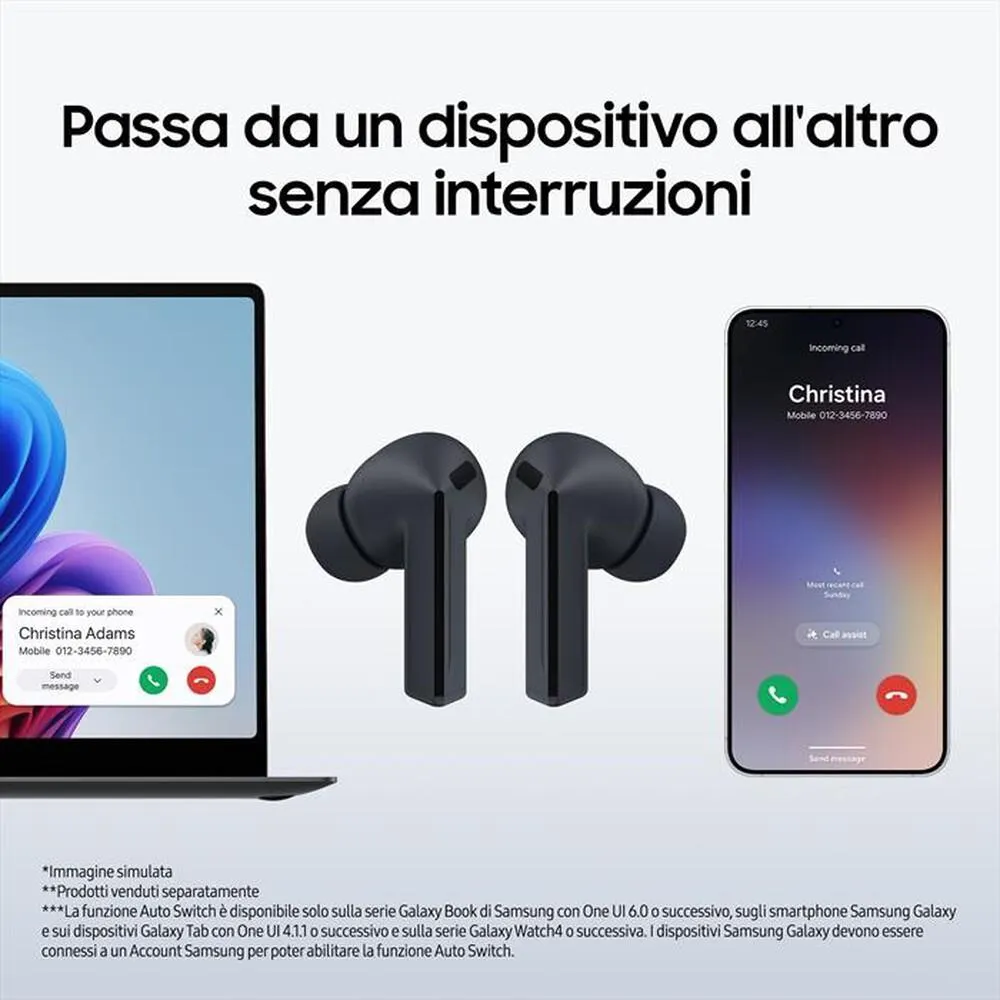 SAMSUNG - Auricolare bluetooth GALAXY BUDS3 FE-GRAY
