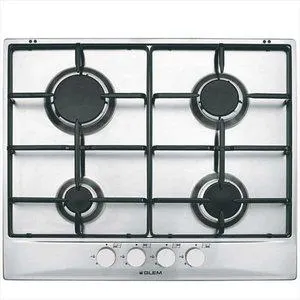 PIANO COTTURA 60CM 4 FUOCHI COMANDI FRONTALI INOX