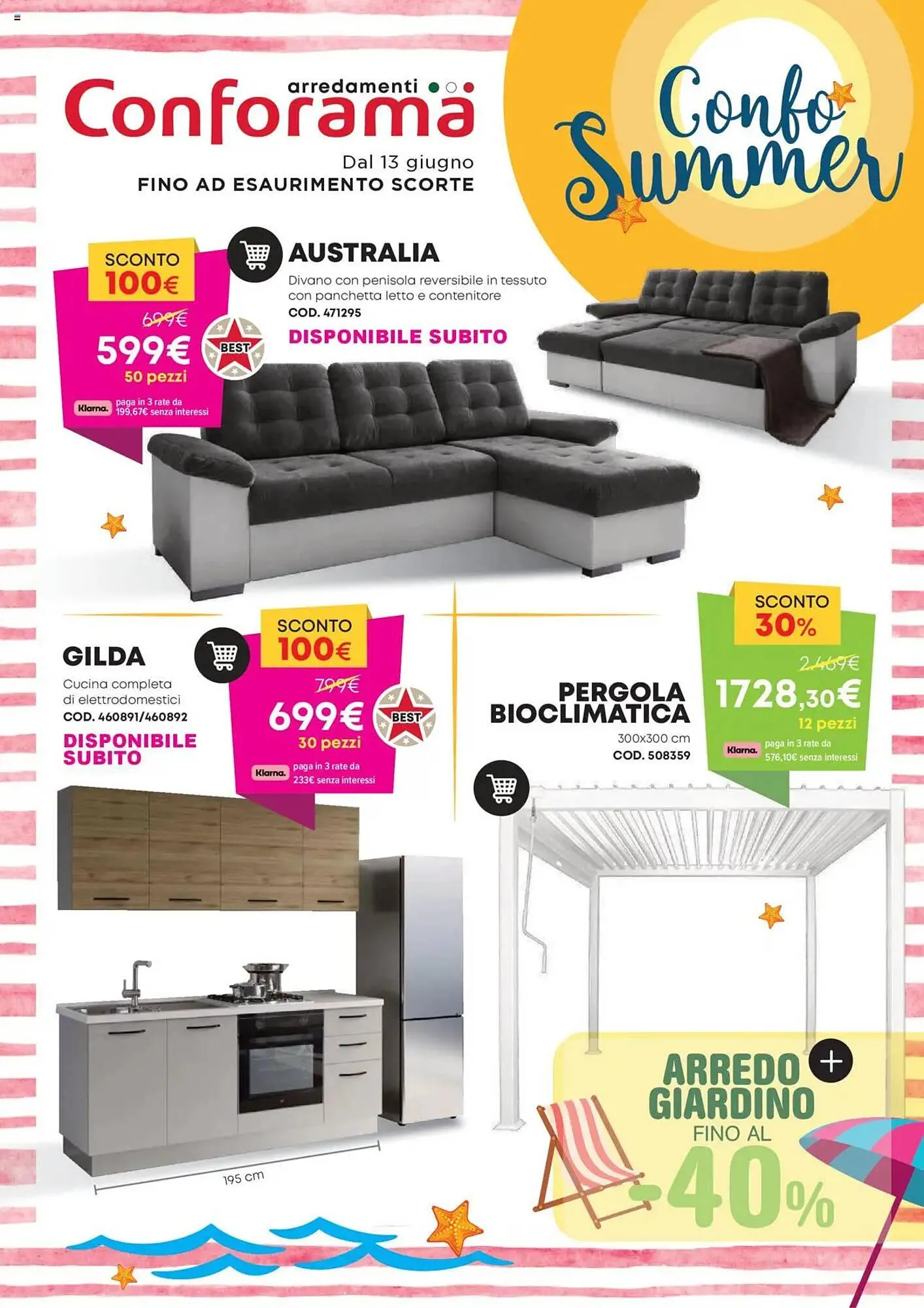 Volantino Conforama da 13 giugno a 31 agosto di 2025 - Pagina del volantino 1