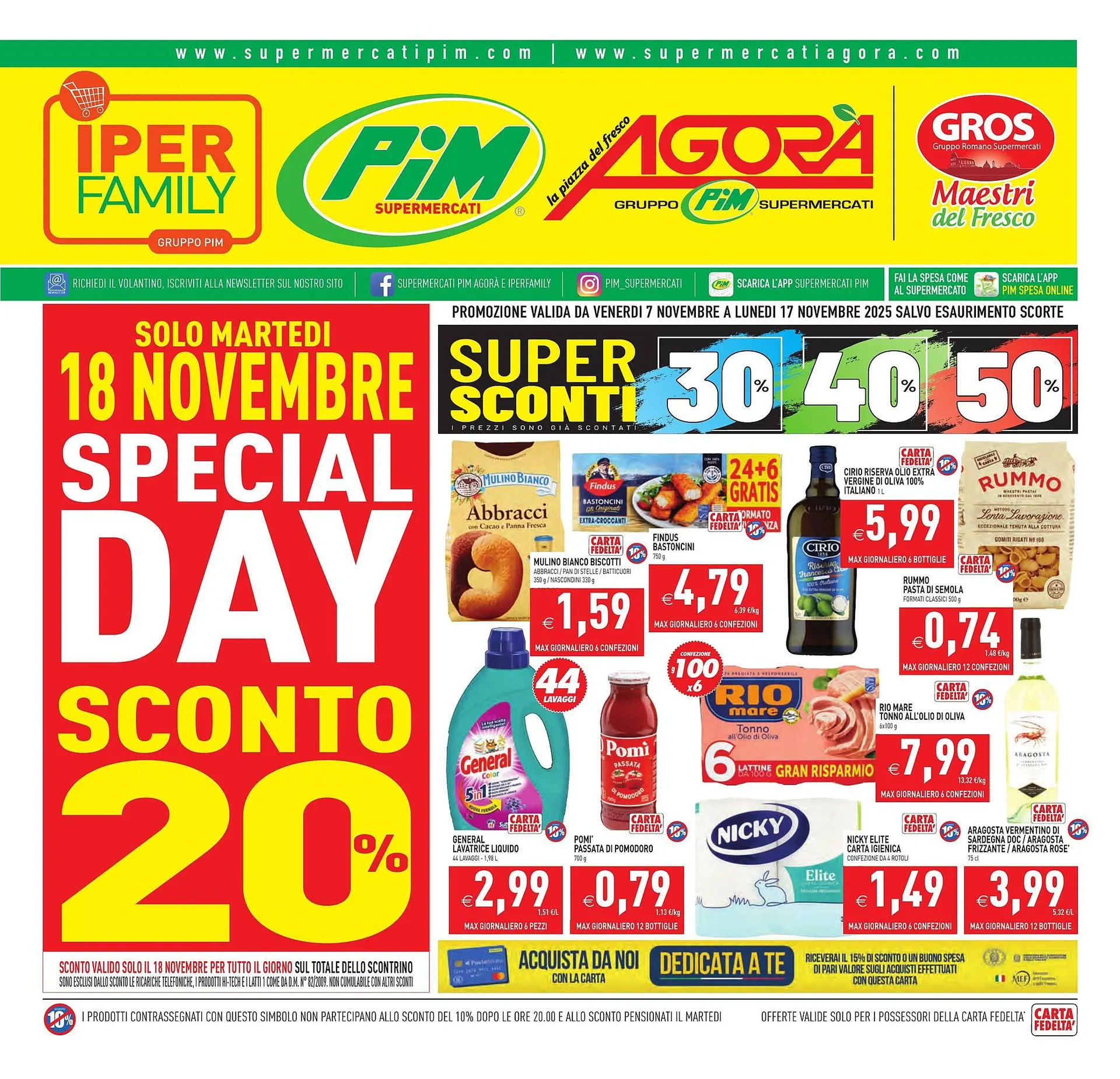 Volantino Supermercati Agorà da 7 novembre a 17 novembre di 2025 - Pagina del volantino 1