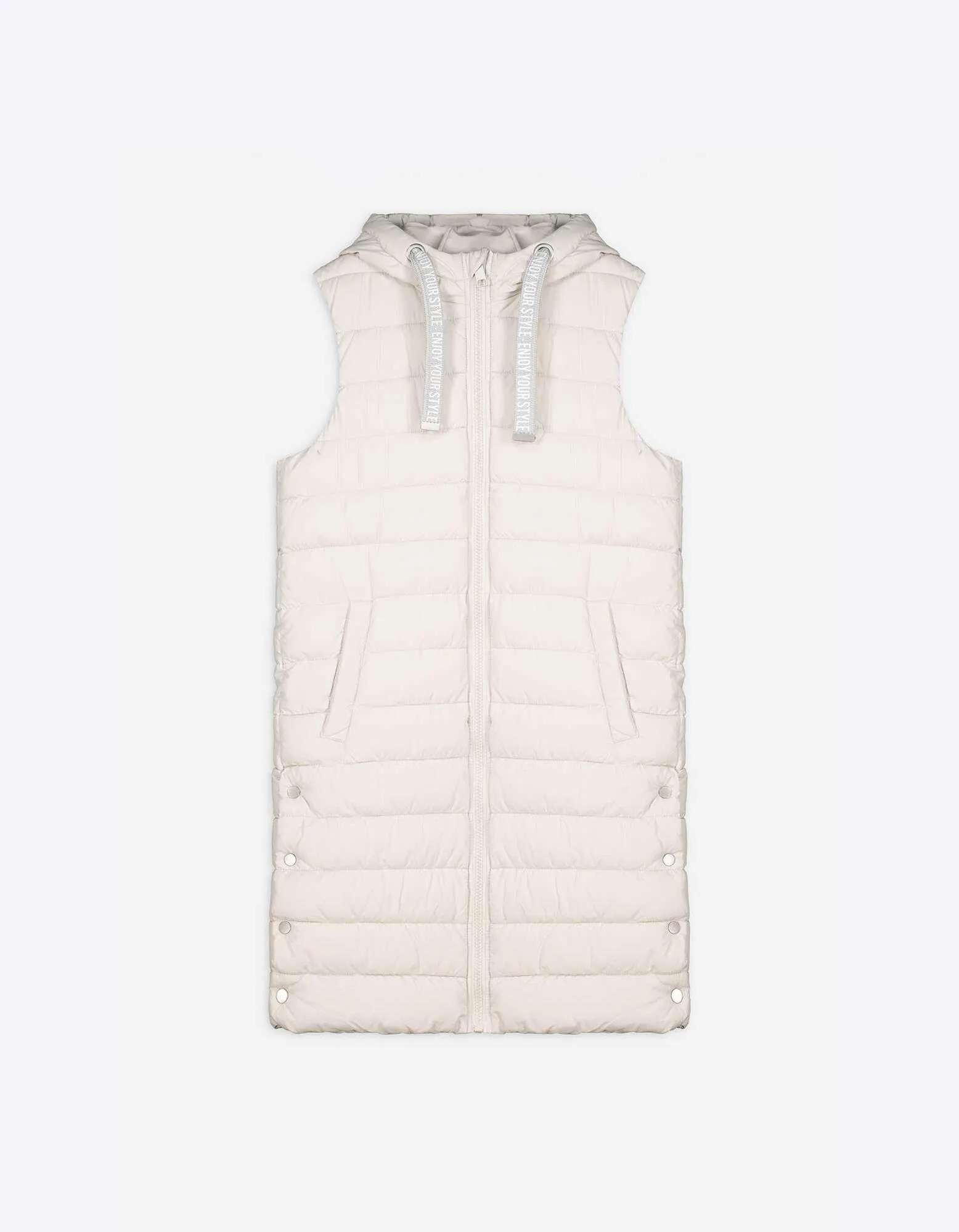 Gilet lungo - Spacco laterale - bianco
