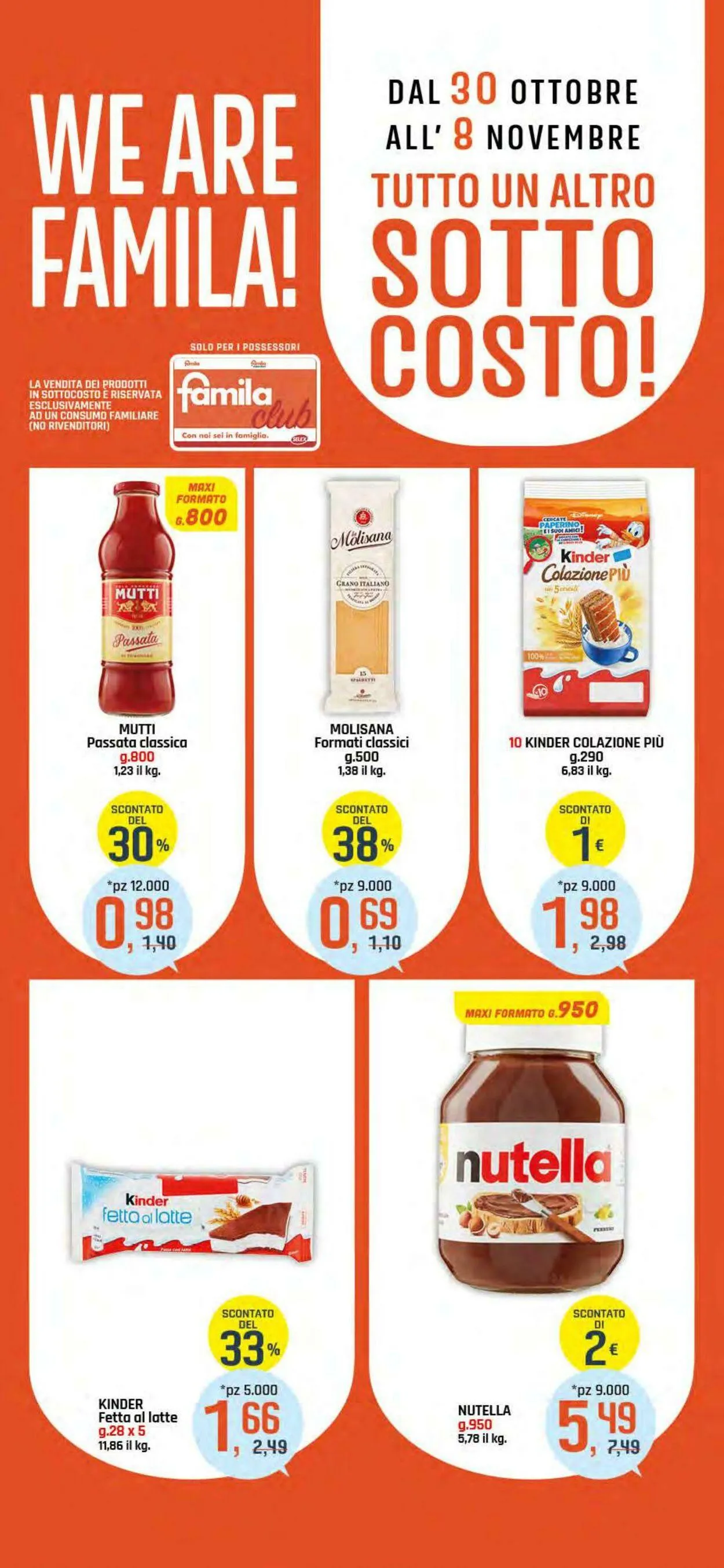 Famila Volantino attuale da 30 ottobre a 8 novembre di 2025 - Pagina del volantino 1