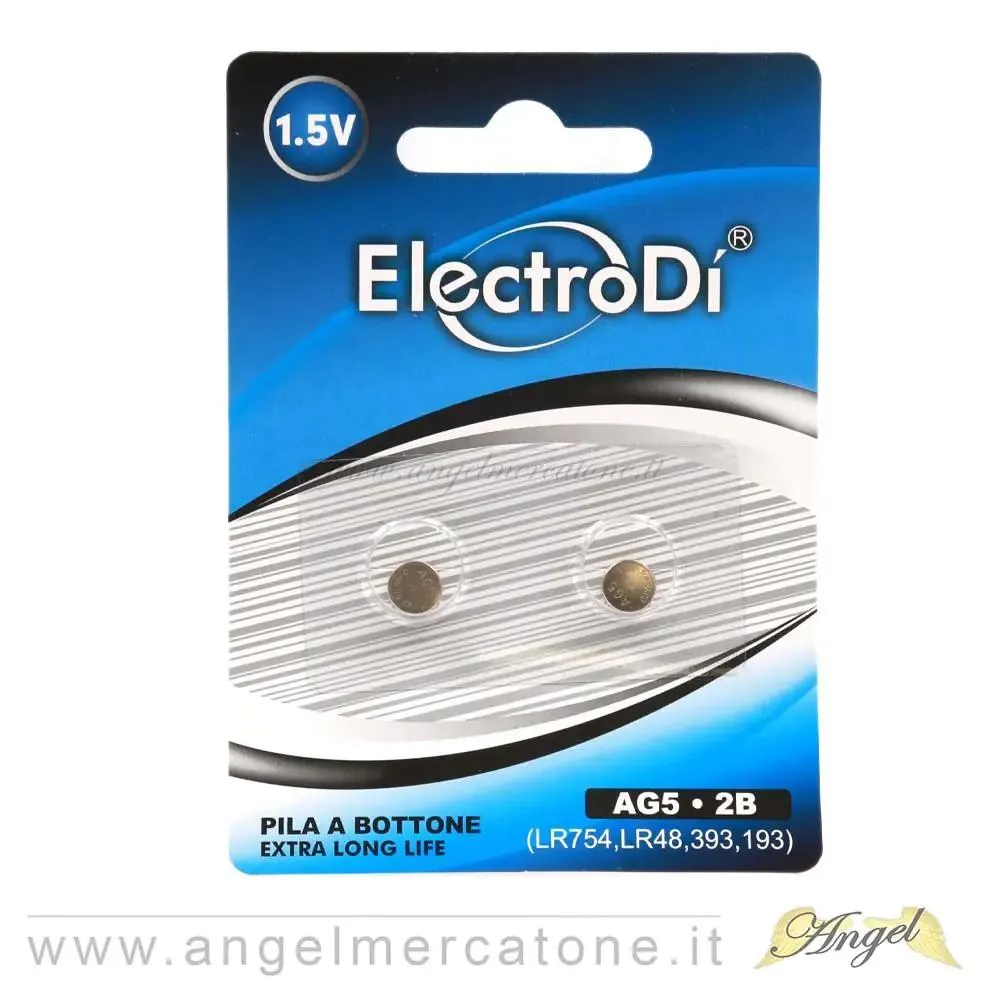 Pila a Bottone AG5 1.5V LR754, LR48, 393, 193 - 2pz